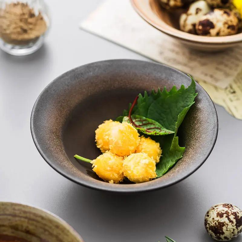 Petite assiette japonaise céramique – Vaisselle traditionnelle artisanale battue main Dropshipman