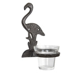 Photophore flamant rose 8x12x19 cm Clayre & Eef.