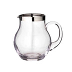 Pichet EDZARD Olivia, verre cristal soufflé à la bouche avec rebord en platine, hauteur 16 cm, capacité 1,0 litre EDZARD-SHOP.com
