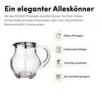 Pichet EDZARD Olivia, verre cristal soufflé à la bouche avec rebord en platine, hauteur 16 cm, capacité 1,0 litre EDZARD-SHOP.com
