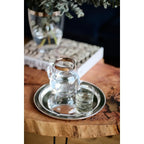 Pichet EDZARD Olivia, verre cristal soufflé à la bouche avec rebord en platine, hauteur 16 cm, capacité 1,0 litre EDZARD-SHOP.com