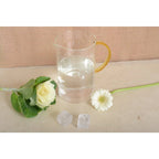 Pichet en verre avec anse jaune 1.5l AULICA