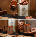 Pichet thé cuivre pur artisanal martelé main – Verseuse traditionnelle battue style chinois Dropshipman