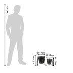 Plantwood (ensemble de 2) Ø 17x23 / Ø 12x17 cm Clayre & Eef.