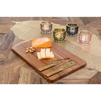 Plat à fromage en bois avec 2 couteaux AULICA