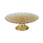 Plat à gâteaux sur pied jaune 21cm - printemps AULICA