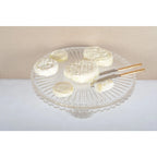 Plat à tarte sur pied en verre grand modèle 32x32x21cm AULICA