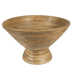 Plat de décoration Ø 30x20 cm Bol à fruits en bois marron Clayre & Eef.