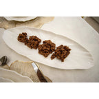Plat ovale fleur blanche 37cm AULICA