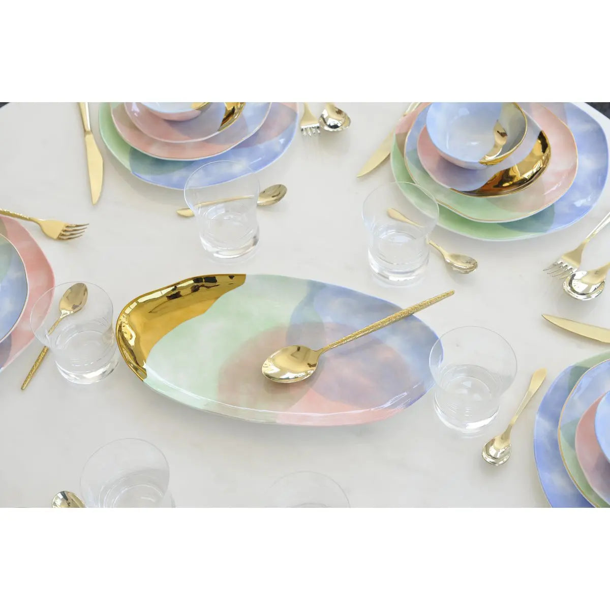 Plat ovale tricolore-Paradise AULICA