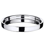 Plateau Alaska (ø 40 cm) rond, acier inoxydable poli brillant, plateau de service, plateau décoratif EDZARD-SHOP.com