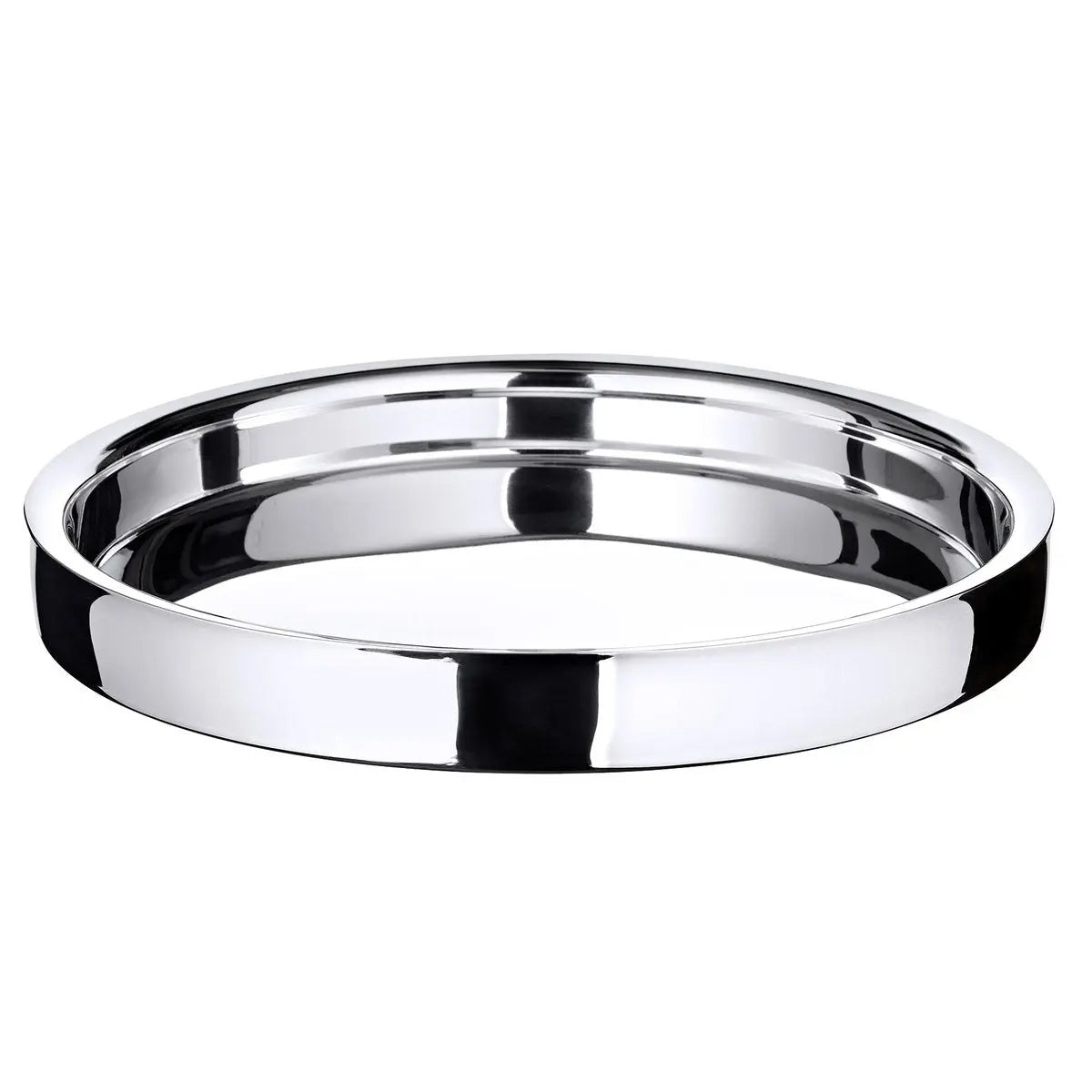 Plateau Alaska (ø 40 cm) rond, acier inoxydable poli brillant, plateau de service, plateau décoratif EDZARD-SHOP.com