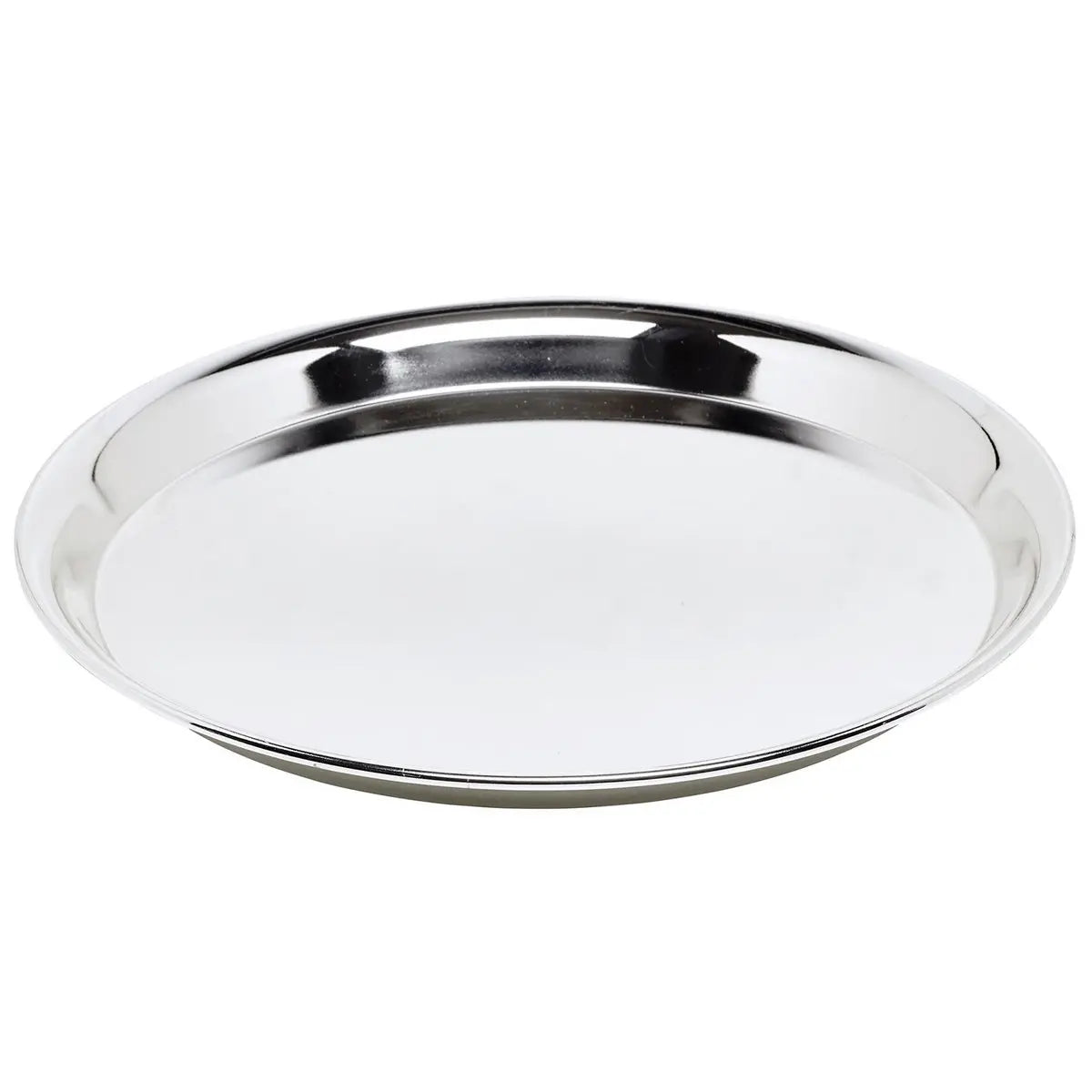 Plateau EDZARD, plateau de service Marlene, rond, acier inoxydable poli brillant, diamètre 34 cm EDZARD-SHOP.com