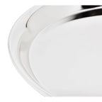Plateau EDZARD, plateau de service Marlene, rond, acier inoxydable poli brillant, diamètre 34 cm EDZARD-SHOP.com
