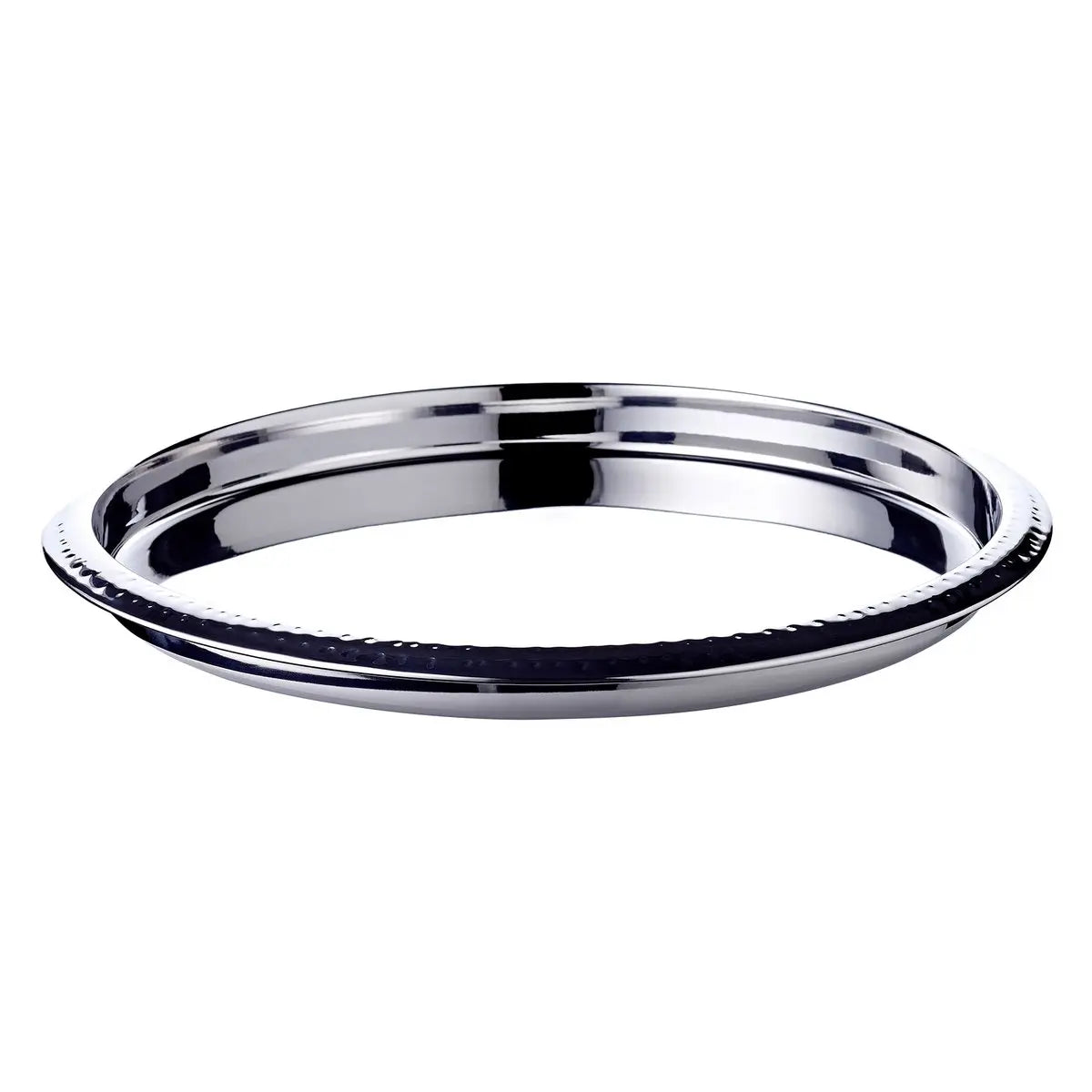 Plateau Orlando (ø 35 cm) rond, acier inoxydable poli, plateau de service, plateau décoratif EDZARD-SHOP.com