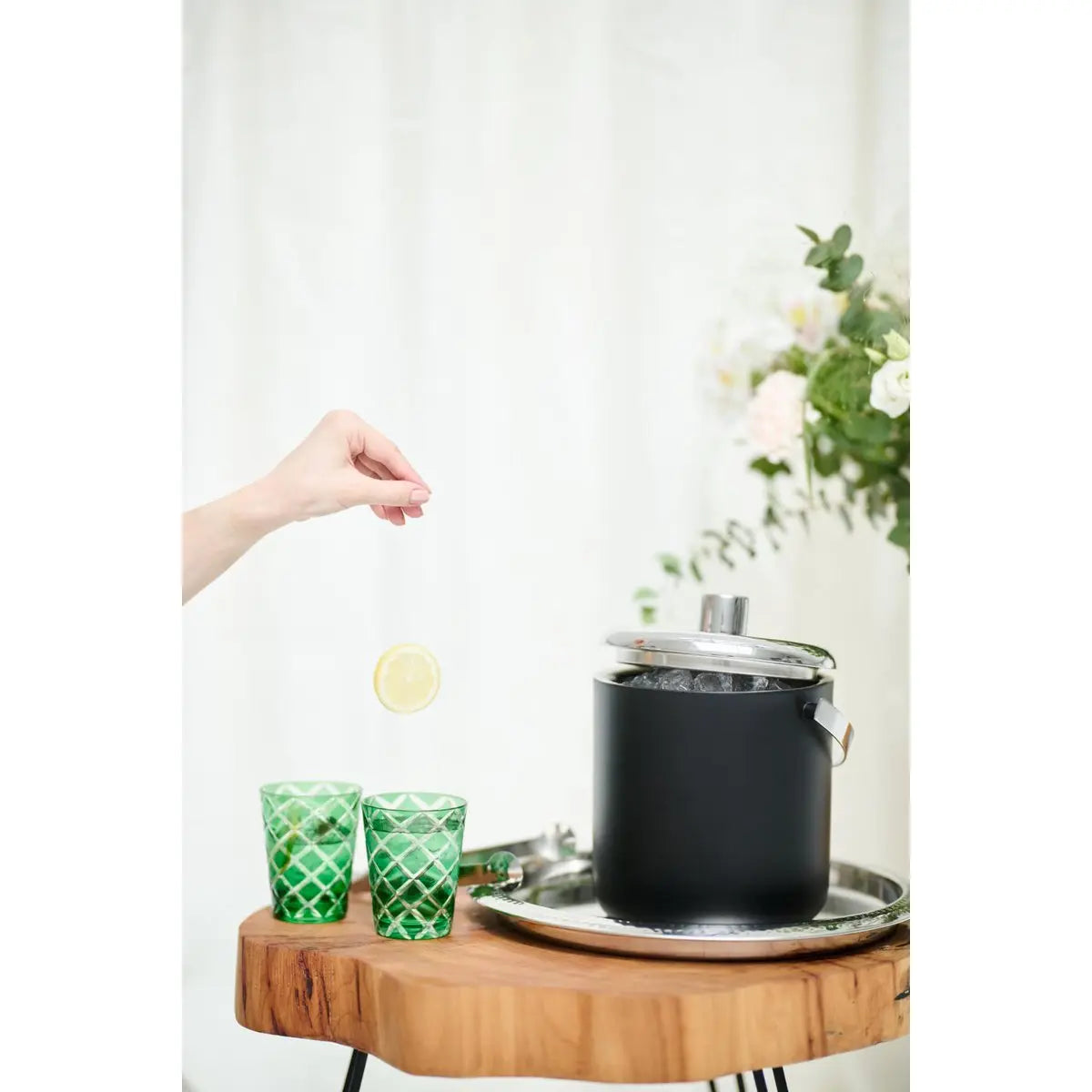 Plateau Orlando (ø 35 cm) rond, acier inoxydable poli, plateau de service, plateau décoratif EDZARD-SHOP.com