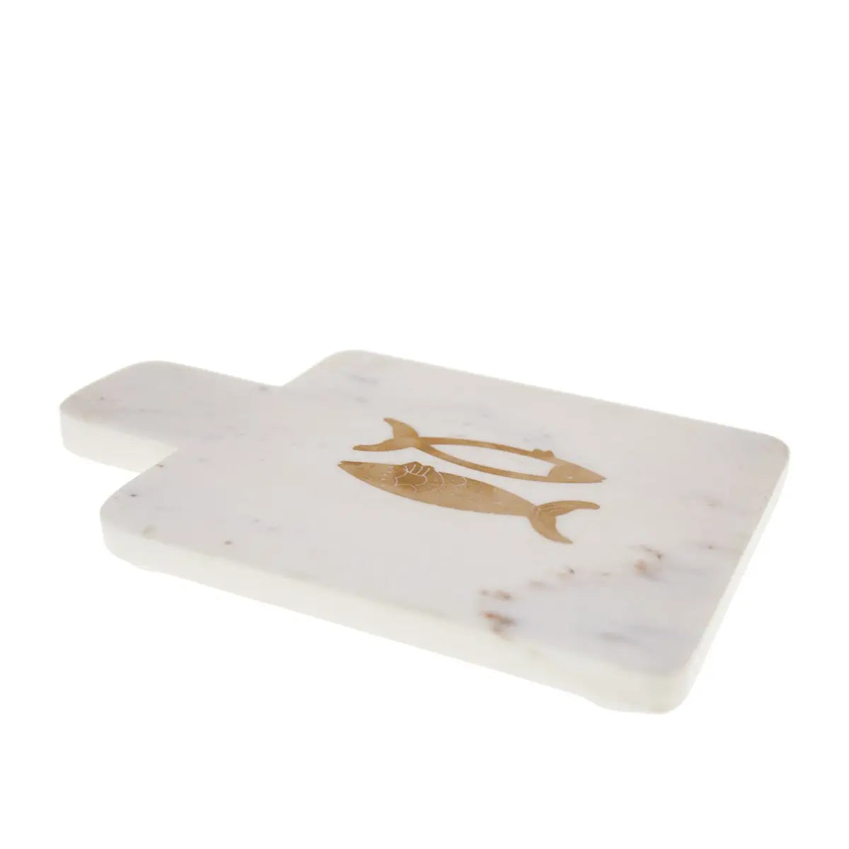 Plateau à fromage en marbre poisson doré 15.5x22x1.5cm AULICA