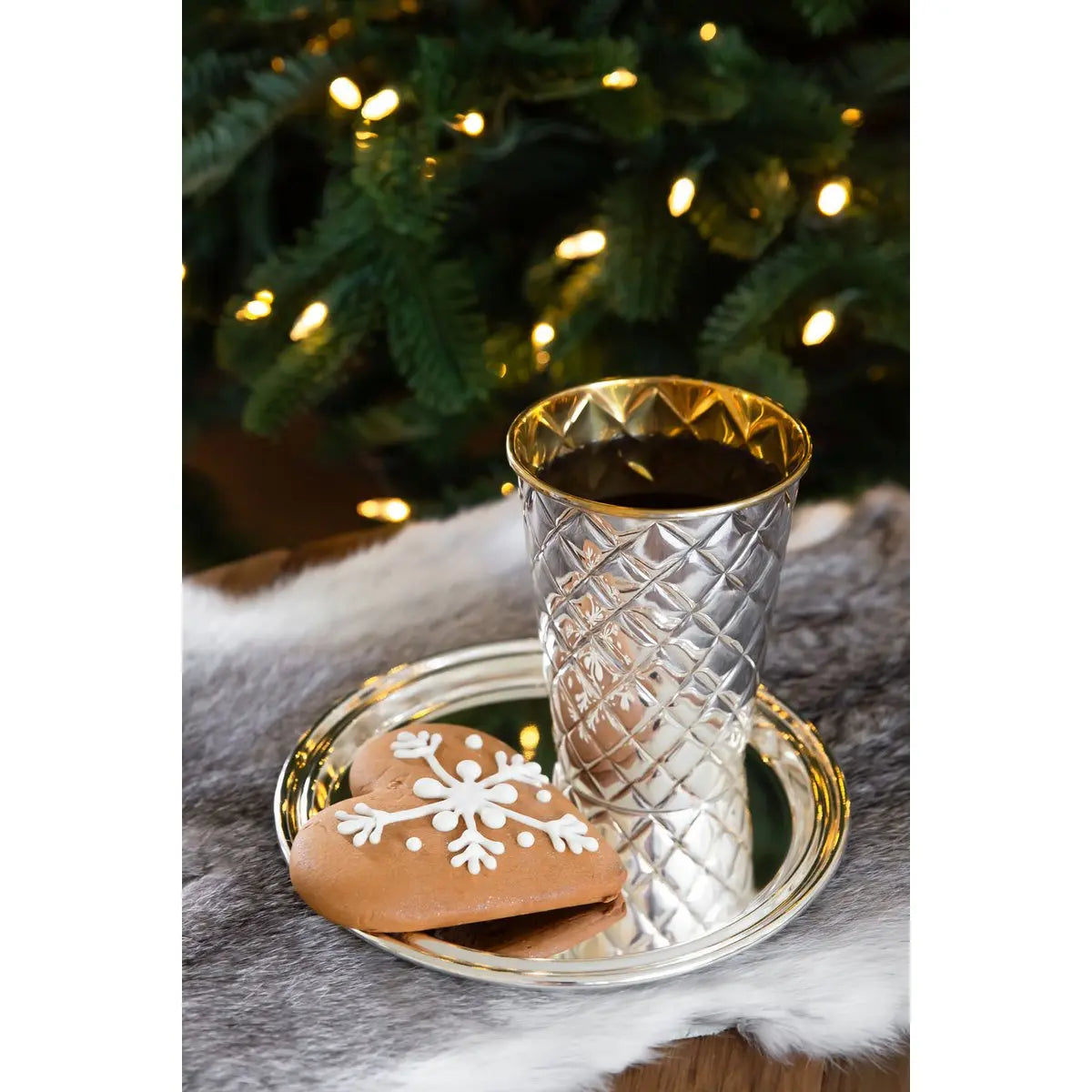 Plateau à pipe (Ø 17 cm), rond, élégamment argenté EDZARD-SHOP.com