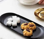 Plateau acier simple nordique – Plateau ovale couleur unie Dropshipman