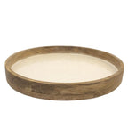 Plateau blanc en bois manguier 40x40x4cm AULICA