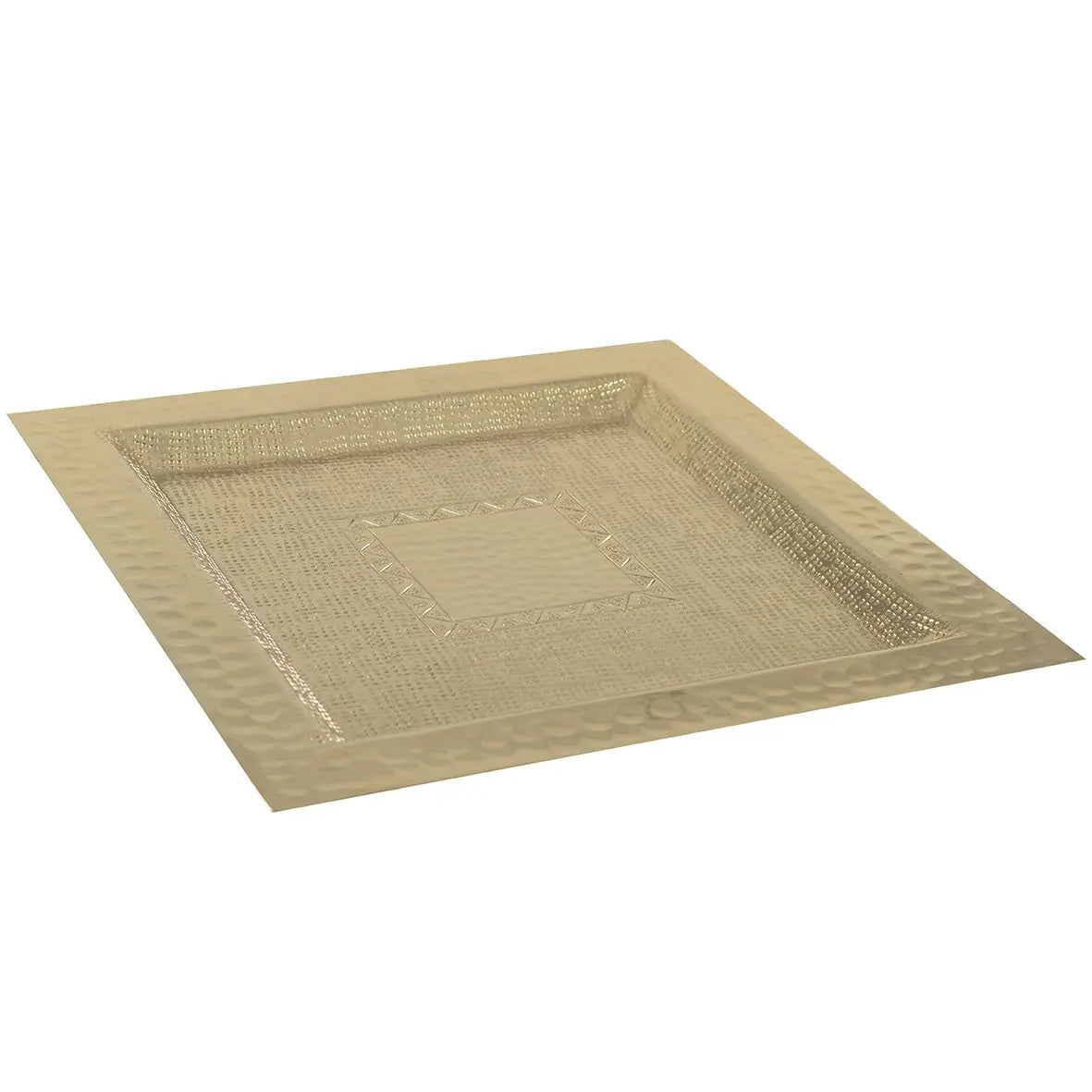 Plateau carré doré 28cm AULICA
