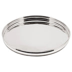 Plateau de service EDZARD Segovia, rond, lourd argenté, diamètre 36 cm, hauteur 3,5 cm EDZARD-SHOP.com