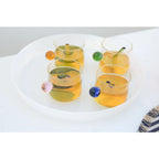 Plateau en verre blanc 34.5x34.5x4.5cm AULICA