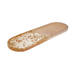 Plateau ovale paillette en résine 38x11x1.5cm AULICA