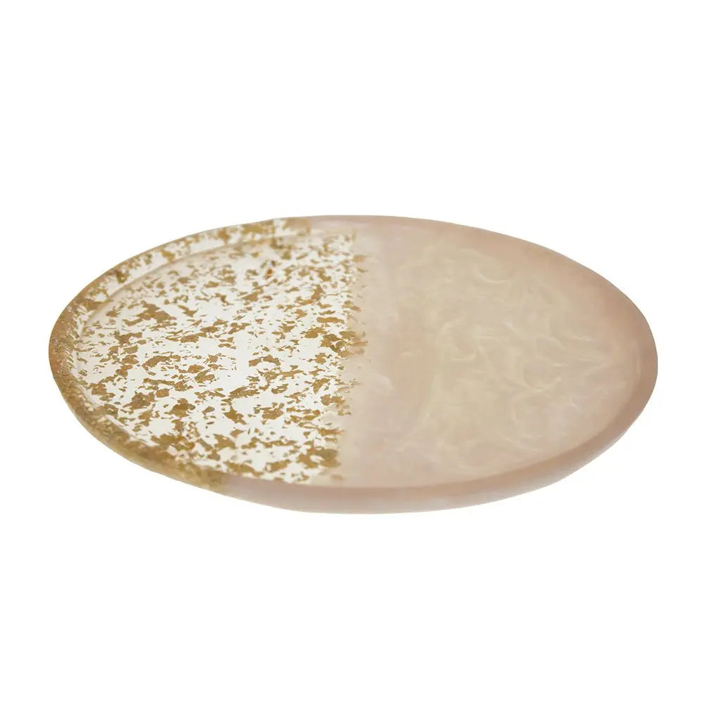 Plateau rond paillette en résine 30x30x1.5cm AULICA