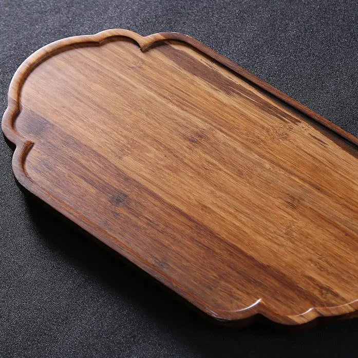 Plateau thé créatif ovale – thé artisanale traditionnelle bois Dropshipman