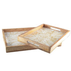 Plateaux abstraits rectangulaires - lot de 2 AULICA