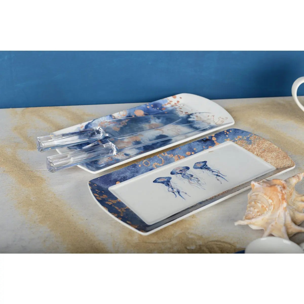 Plats à cake méduse 29x13cm - lot de 2 AULICA