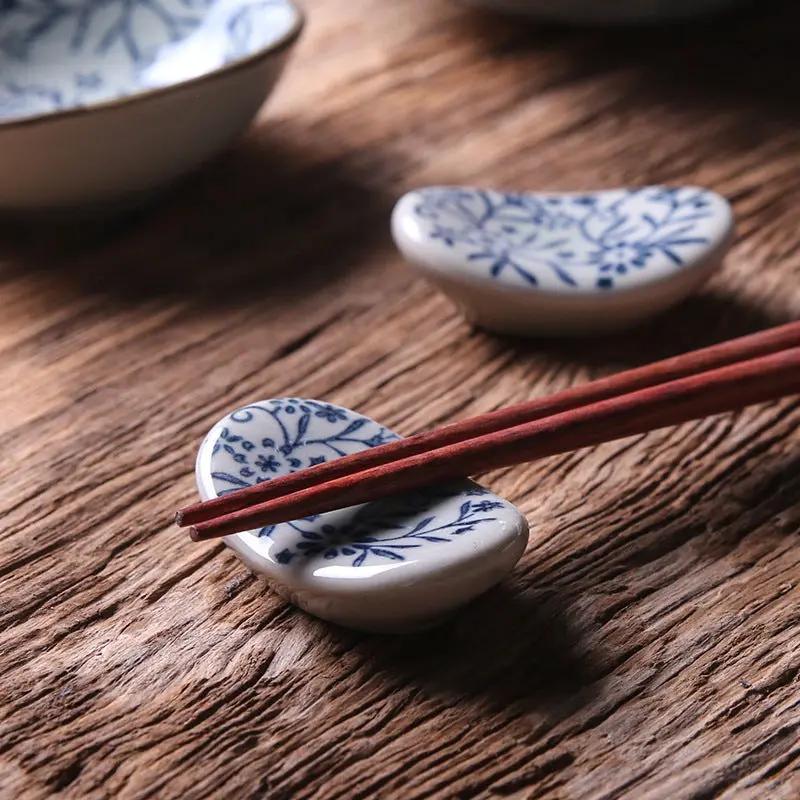 Porte-Baguettes Céramique Croissant Japonais – Repose-Baguettes Support Couverts Table Dropshipman