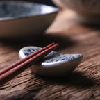 Porte-Baguettes Céramique Croissant Japonais – Repose-Baguettes Support Couverts Table Dropshipman