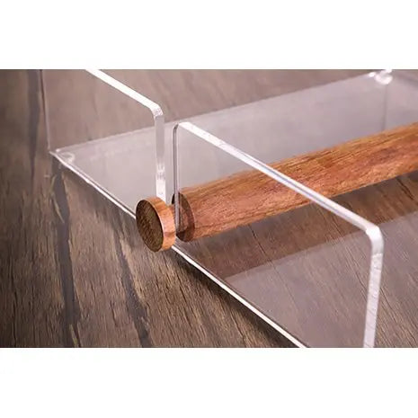 Porte-serviettes en acrylique et bois AULICA