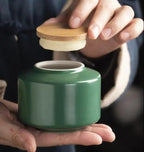 Pot Stockage Thé Porcelaine Hermétique – Bocal Céramique Glaçure Colorée Dropshipman