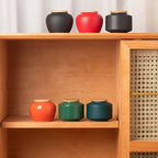 Pot Stockage Thé Porcelaine Hermétique – Bocal Céramique Glaçure Colorée Dropshipman