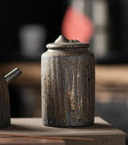 Pot Thé Hermétique Guanshan Doré – Bocal Céramique Stockage Pu'er Dropshipman