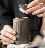 Pot Thé Hermétique Guanshan Doré – Bocal Céramique Stockage Pu'er Dropshipman