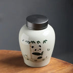 Pot à Thé Panda Peint Main – Bocal Hermétique Céramique Chinoise Dropshipman