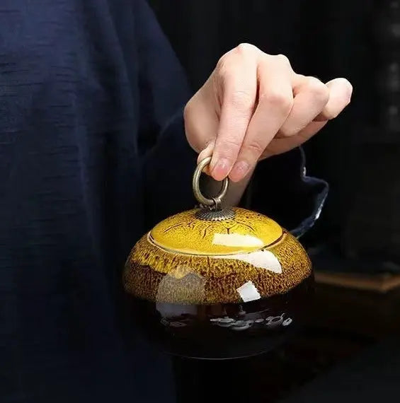 Pot à thé céramique portable voyage – Boîte thé réveil glaçure Dropshipman