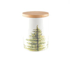 Pot avec couvercle en bois 10x10x10.8 AULICA