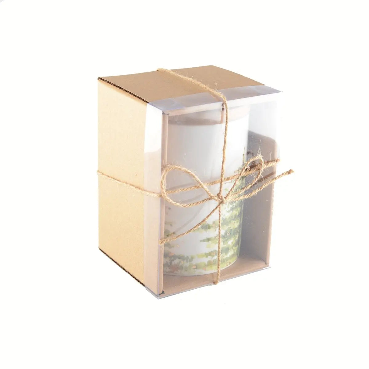 Pot avec couvercle en bois 10x10x9.4 AULICA