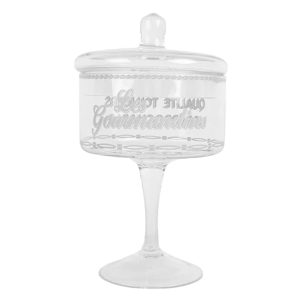 Pot de conservation Ø 13x24 cm Verre Transparent Clayre & Eef.