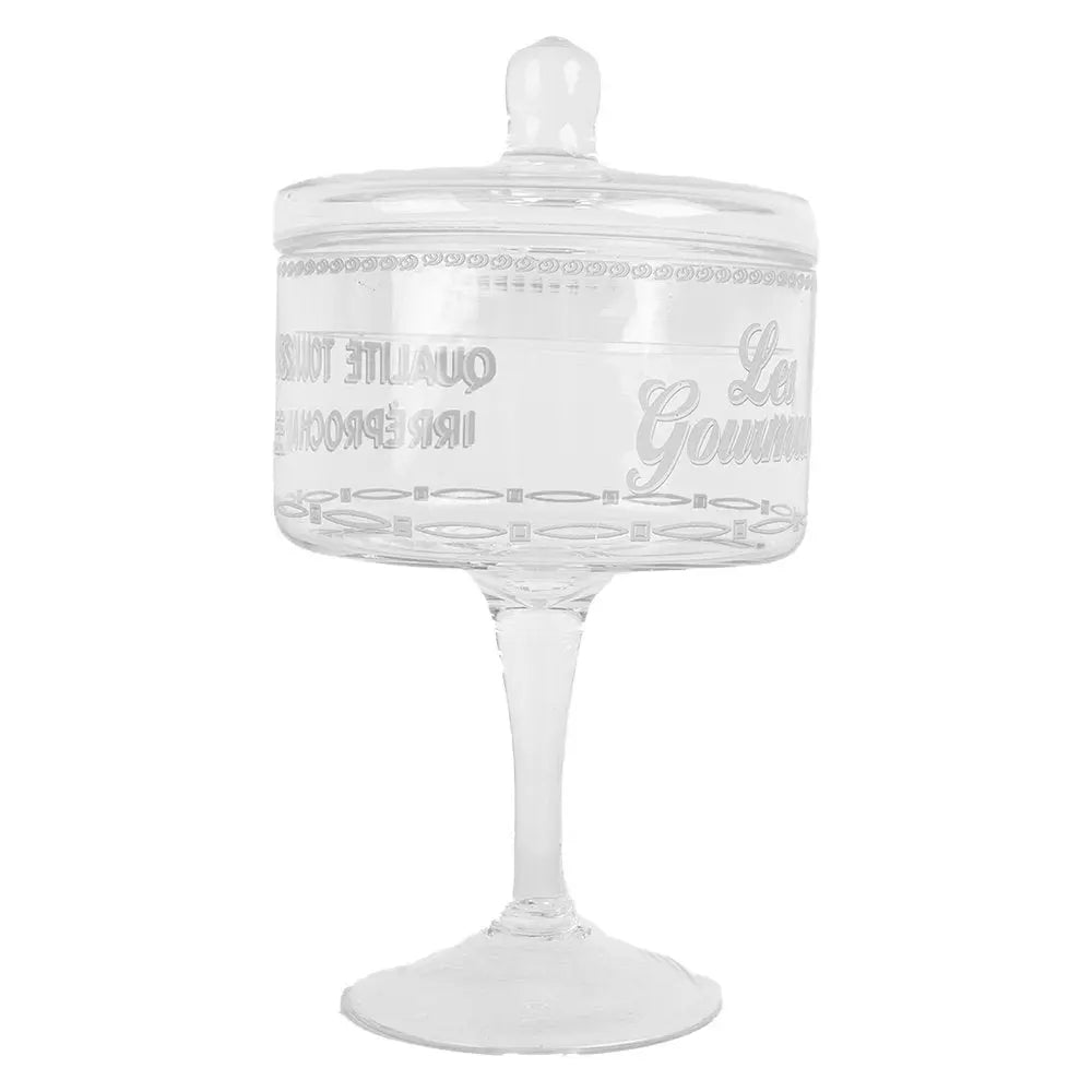 Pot de conservation Ø 13x24 cm Verre Transparent Clayre & Eef.