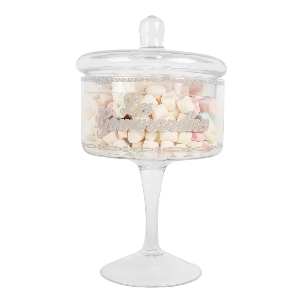 Pot de conservation Ø 13x24 cm Verre Transparent Clayre & Eef.