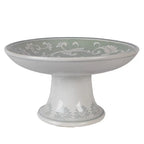 Présentoir à gâteau sur pied Ø 21x11 cm Porcelaine Blanc Vert Clayre & Eef.