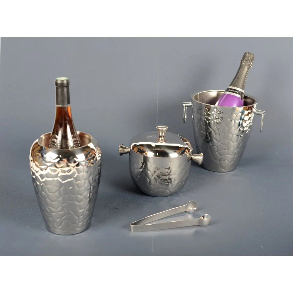 Refroidisseur a vin double paroi argent h13cm AULICA
