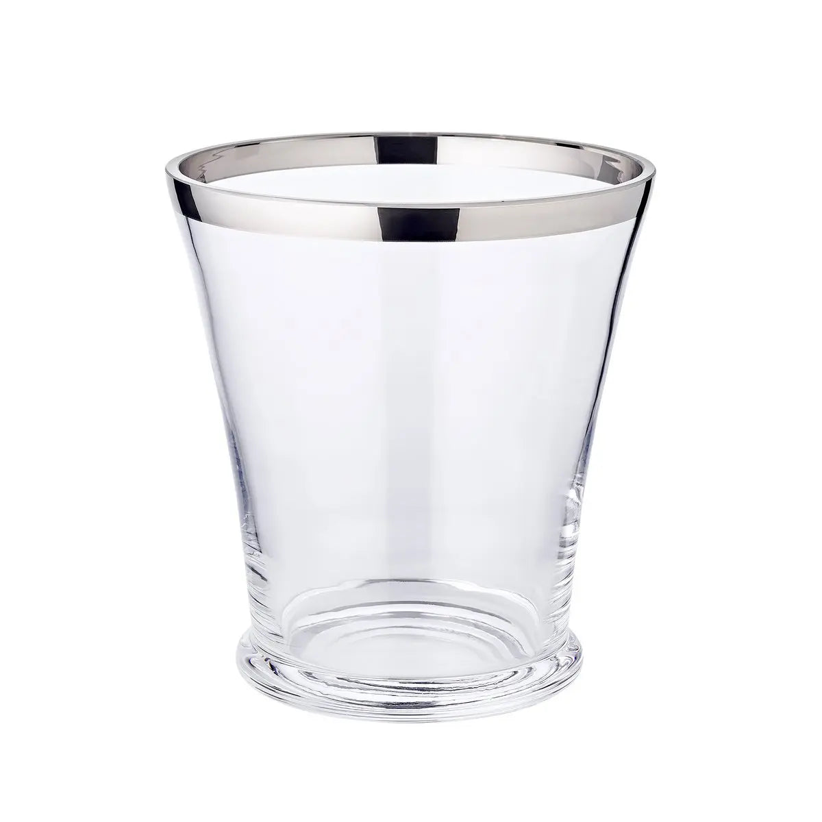 Refroidisseur de bouteille EDZARD Reuben, verre cristal soufflé à la bouche avec bord en platine, hauteur 22 cm, diamètre 20 cm EDZARD-SHOP.com