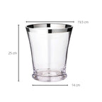 Refroidisseur de bouteille EDZARD Reuben, verre cristal soufflé à la bouche avec bord en platine, hauteur 22 cm, diamètre 20 cm EDZARD-SHOP.com